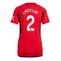 Manchester United Victor Lindelof #2 Replica Home Shirt Ladies 2023-24 Short Sleeve